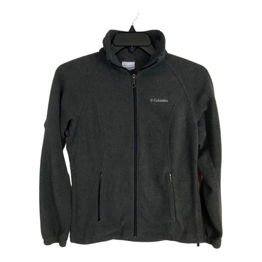 Columbia Womens Jacket Adult Size Small Gray Long Sleeve Zipper Fleece